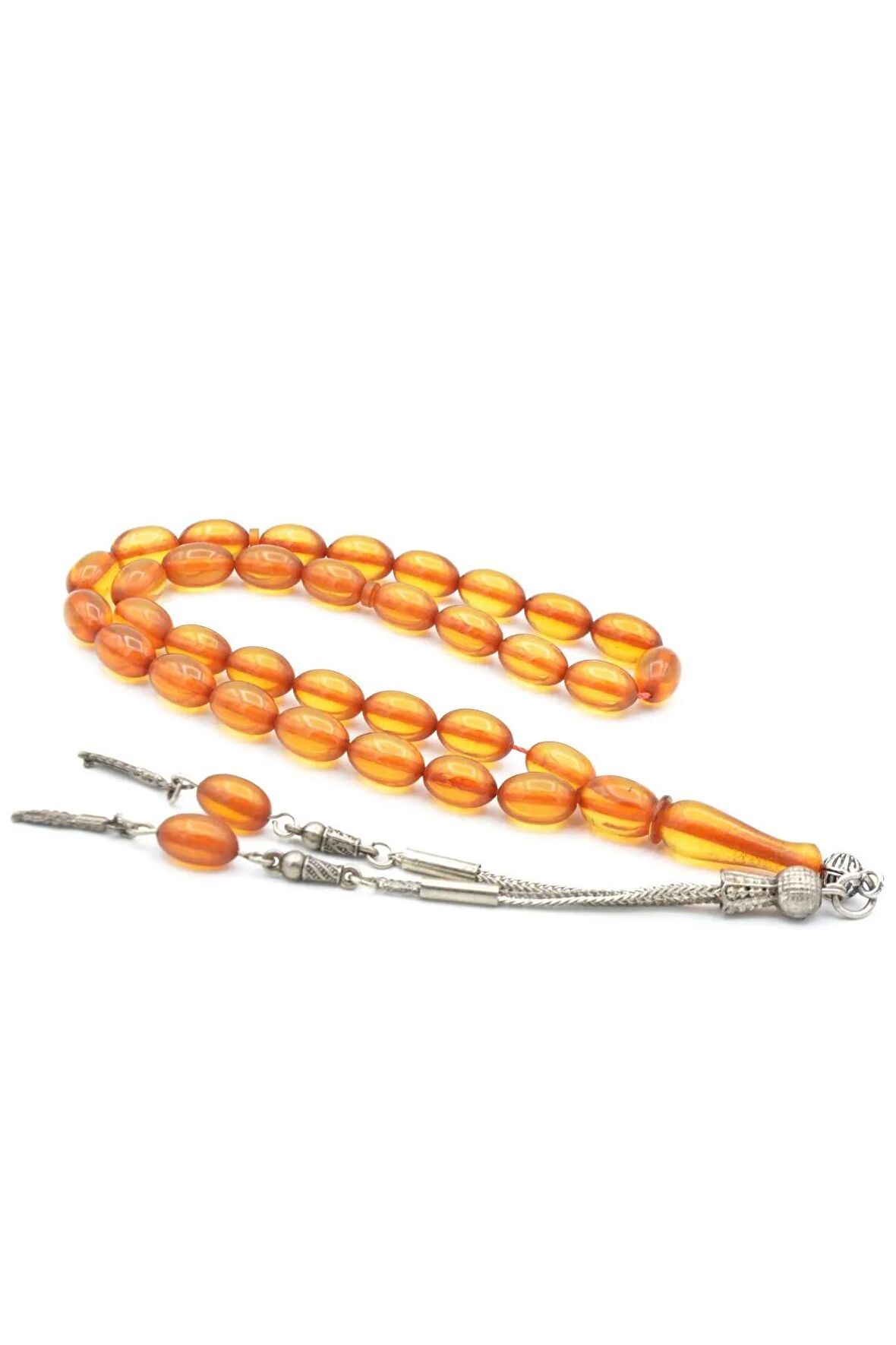 Arpa Kesim Günlük Boy Sarı Sıkma Kehribar Tesbih