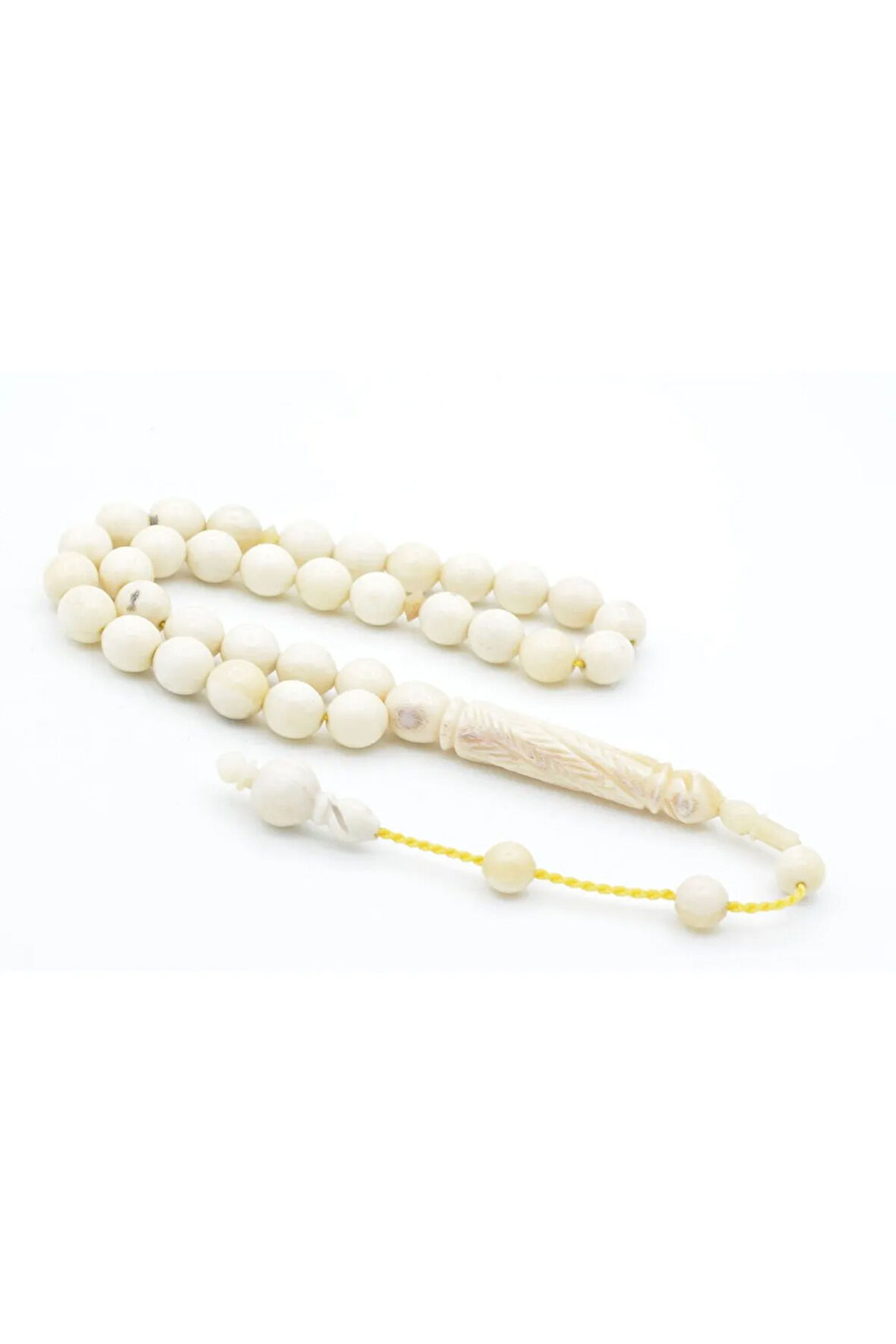 Sistemli Küre Kesim Günlük Boy Balina Kemiği Tesbih 8 Mm