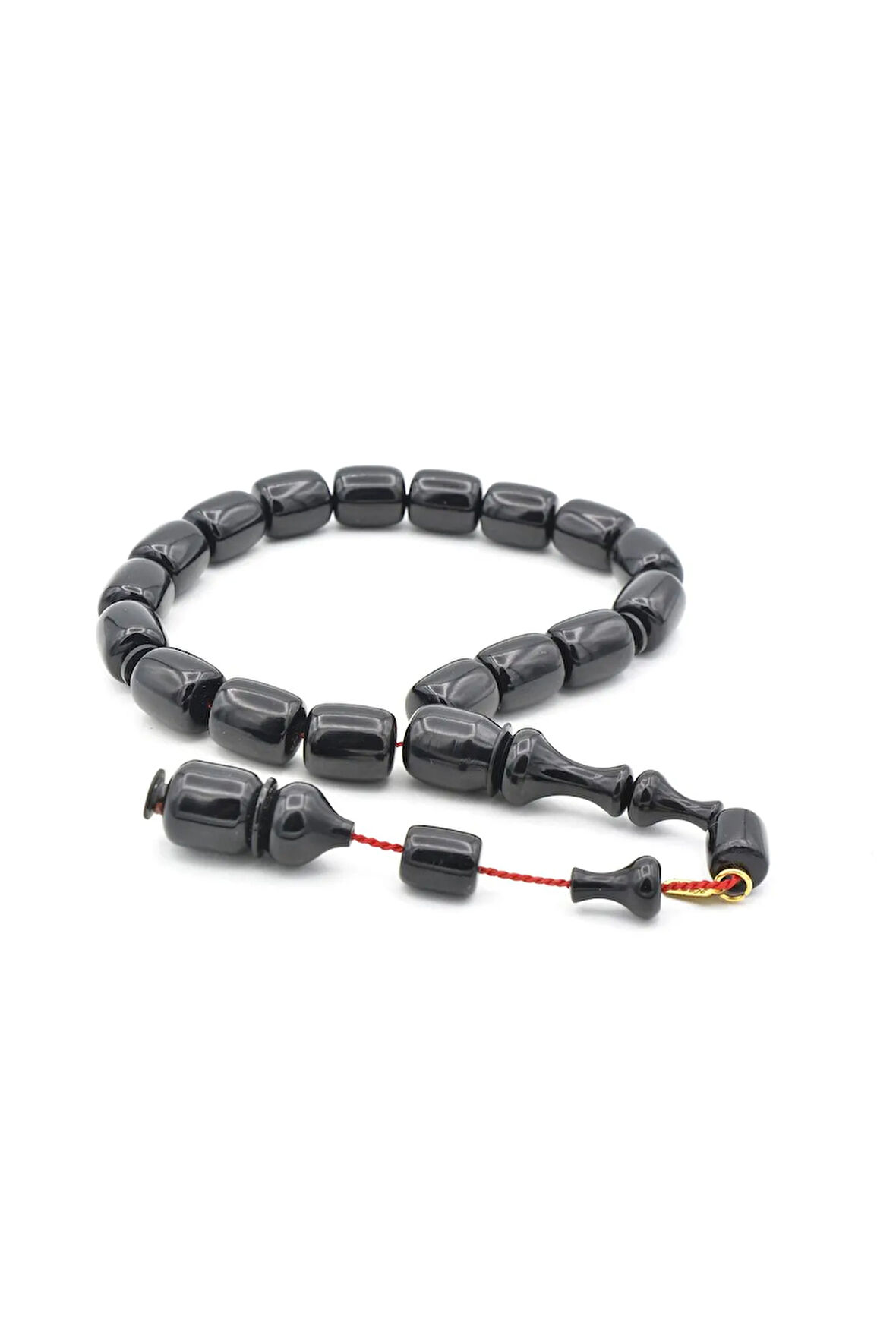 Hakkı Usta İmzalı Fıçı Kesim Siyah Sıkma Kehribar Efe Maskot Tesbih