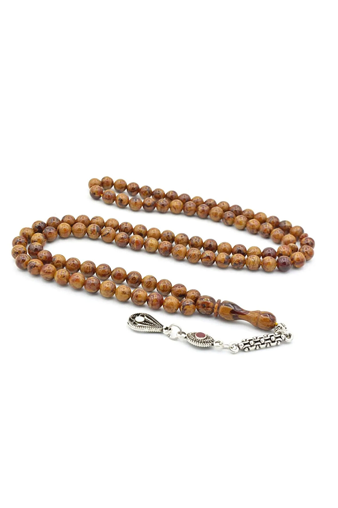 Küre Kesim 99 luk Hareli Kahverengi Beyrut Kehribar Tesbih