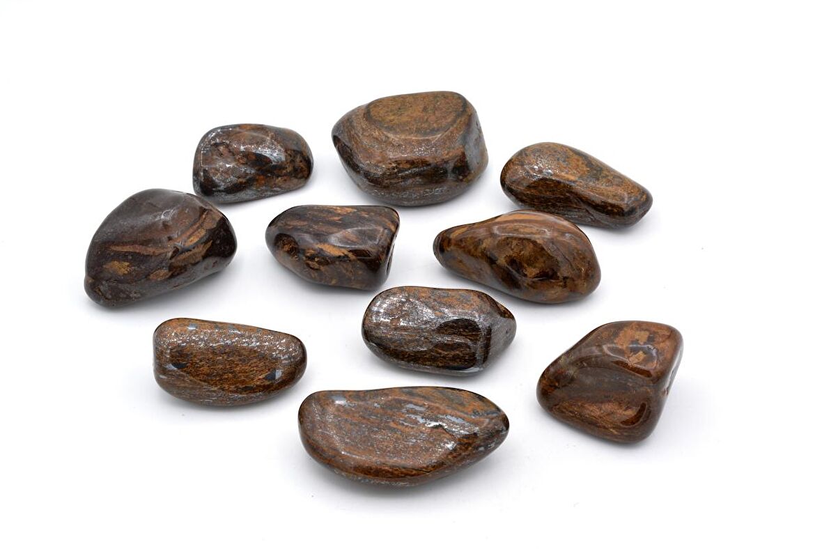 HAKİKİ TAMBURLU DOĞAL BRONZİT KAYA PARÇASI 1.KALİTE