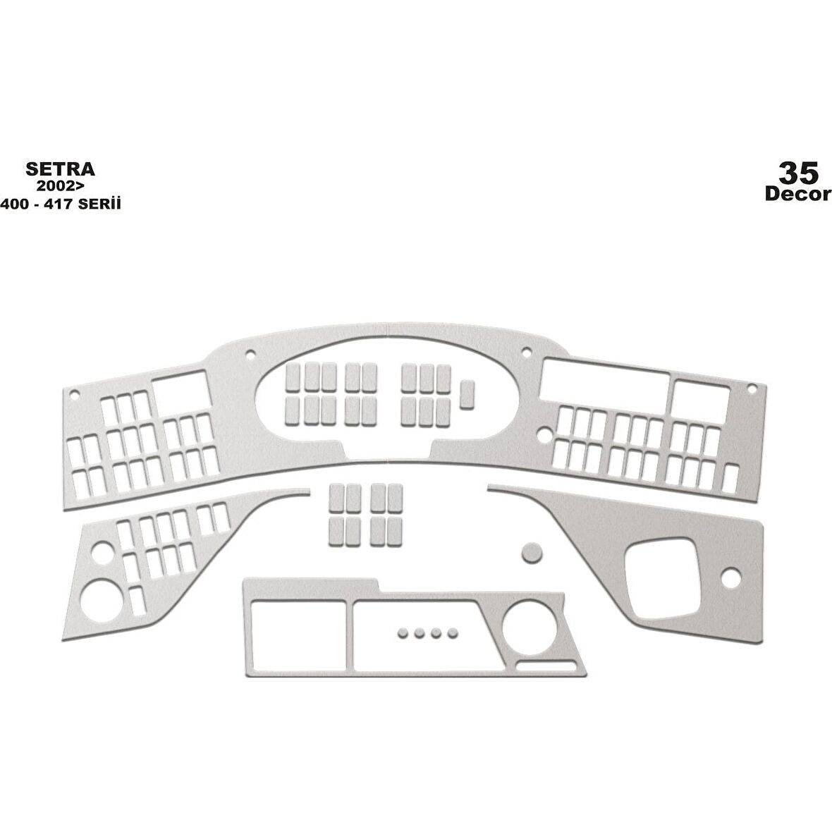 Meriç® Setra S 417 Hdh Ön Torpido Kaplama 35 Parça 2002-›