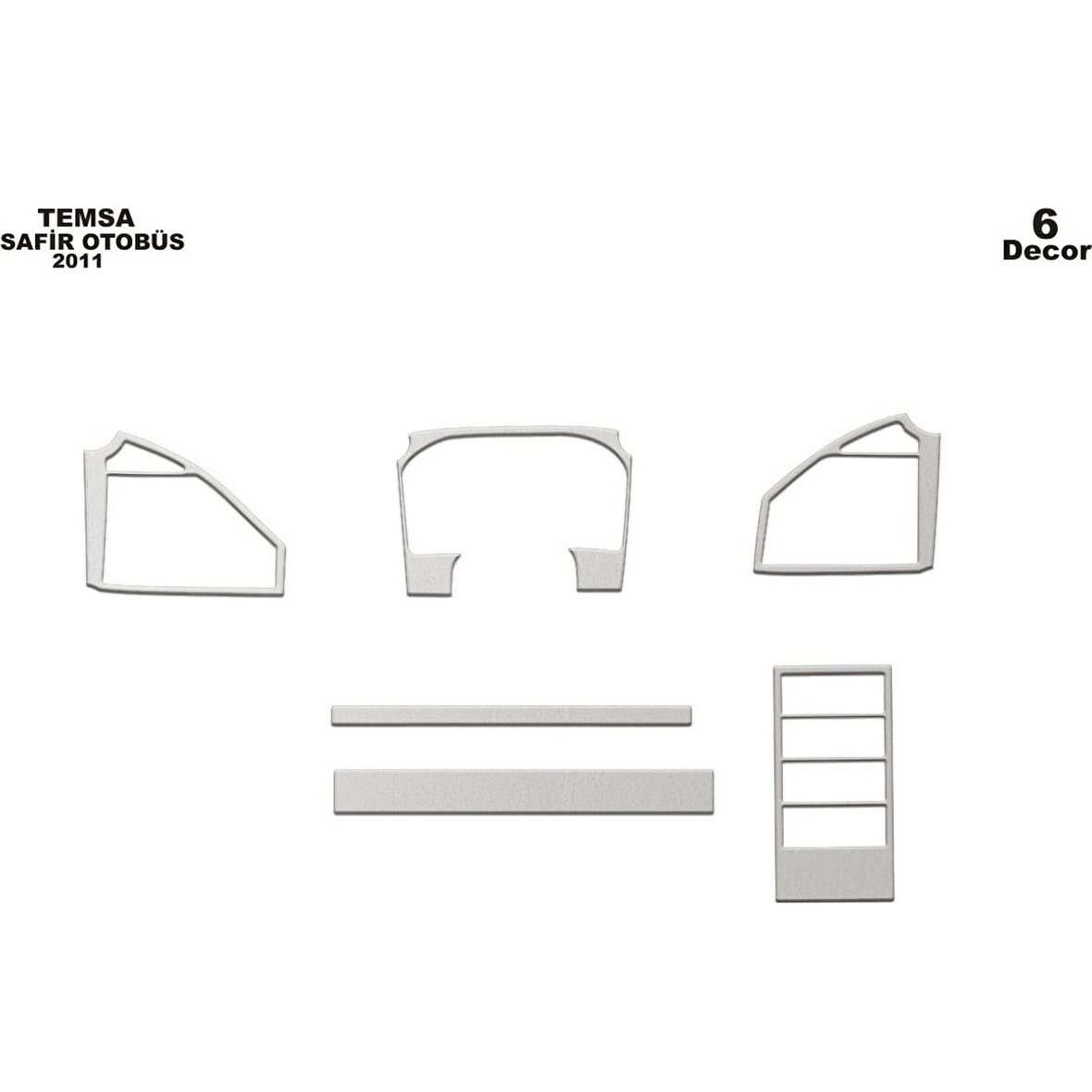 Meriç® Mitsubishi Safir Ön Torpido Kaplama 4 Parça 2011-2019