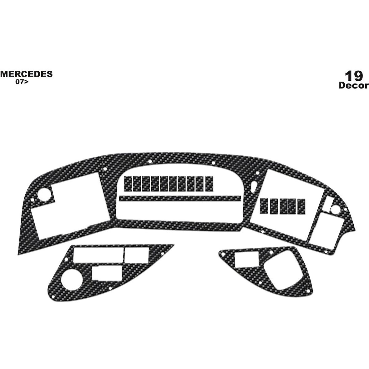 Meriç® Mercedes Tourismo Ön Torpido Kaplama 19 Parça 2007-2010