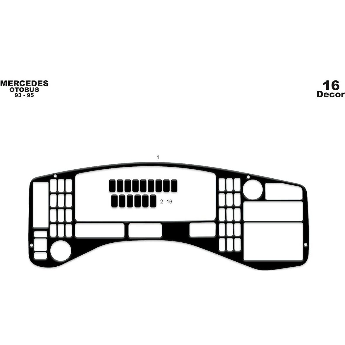 Meriç® Mercedes 403 Ön Torpido Kaplama 16 Parça 1993-2000