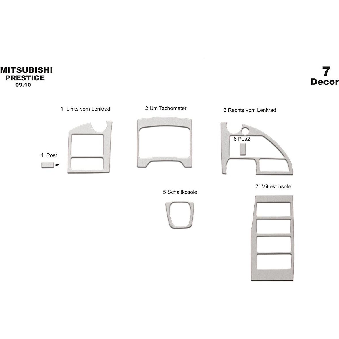 Meriç® Mitsubishi Temsa Prestige Ön Torpido Kaplama 7 Parça 2010-2011