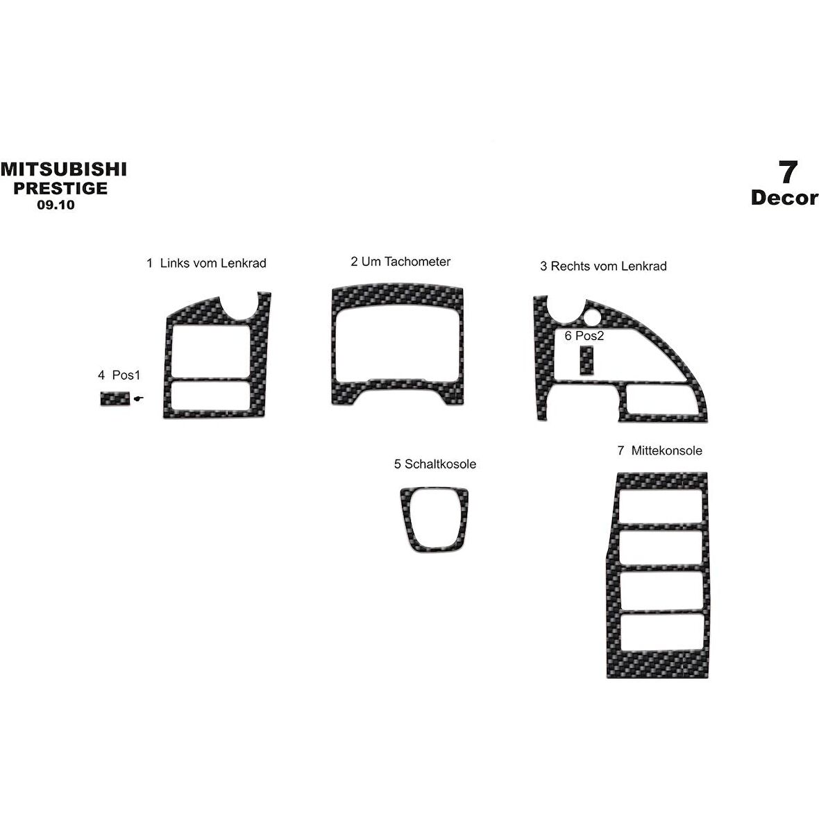 Meriç® Mitsubishi Temsa Prestige Ön Torpido Kaplama 7 Parça 2010-2011