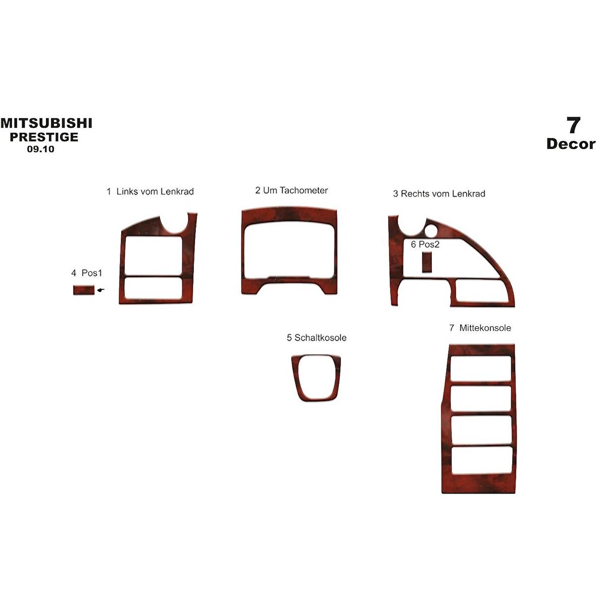 Meriç® Mitsubishi Temsa Prestige Ön Torpido Kaplama 7 Parça 2010-2011
