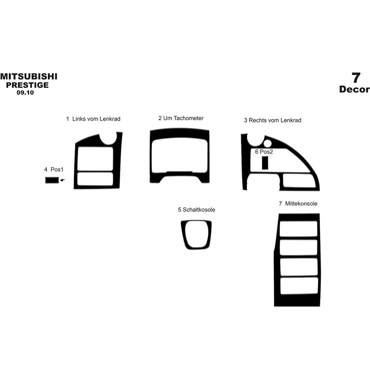 Meriç® Mitsubishi Temsa Prestige Ön Torpido Kaplama 7 Parça 2010-2011