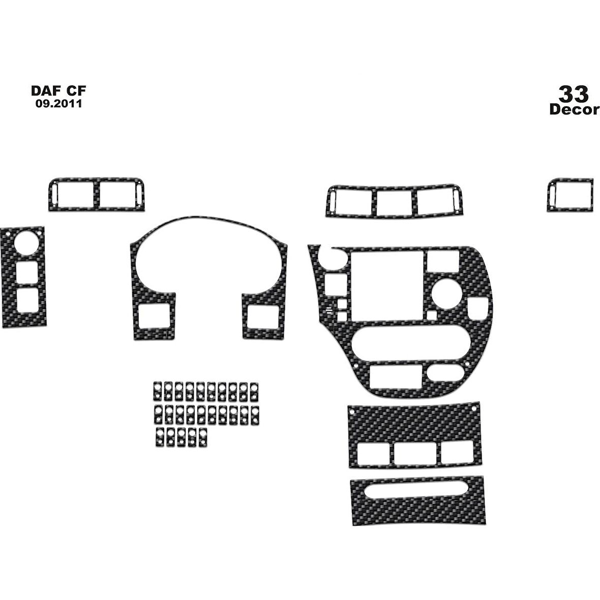 Meriç® Daf Cf Ön Torpido Kaplama 33 Parça 2011-›