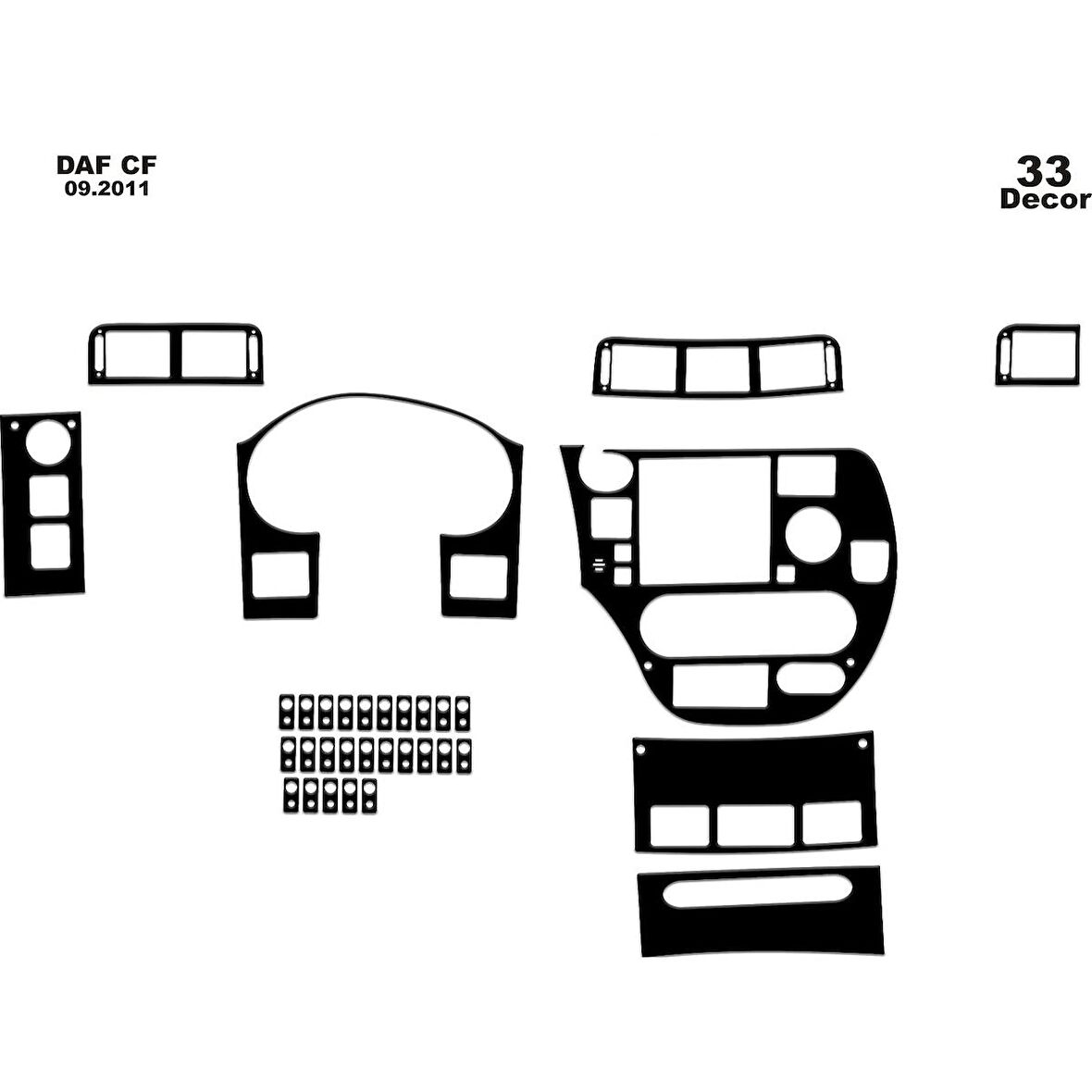 Meriç® Daf Cf Ön Torpido Kaplama 33 Parça 2011-›