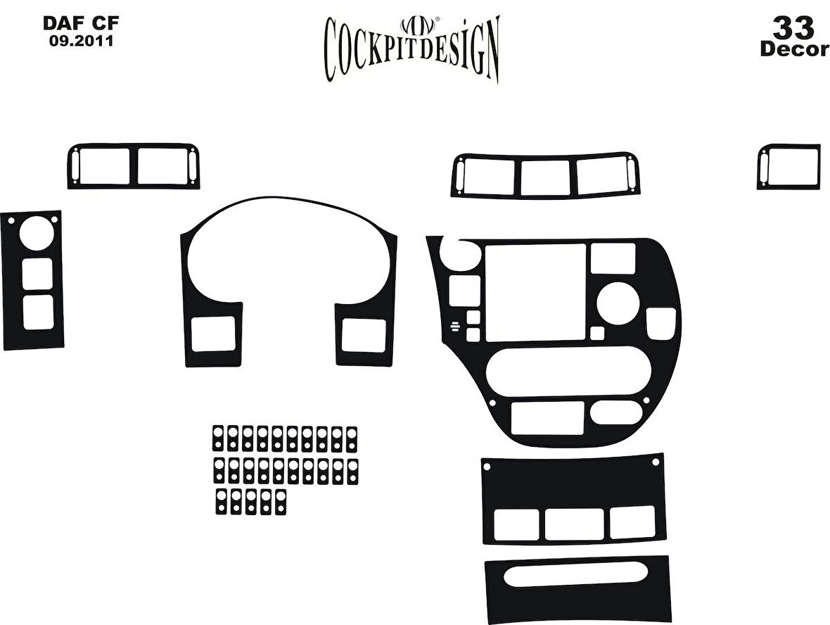 Meriç® Daf Cf Ön Torpido Kaplama 33 Parça 2011-›