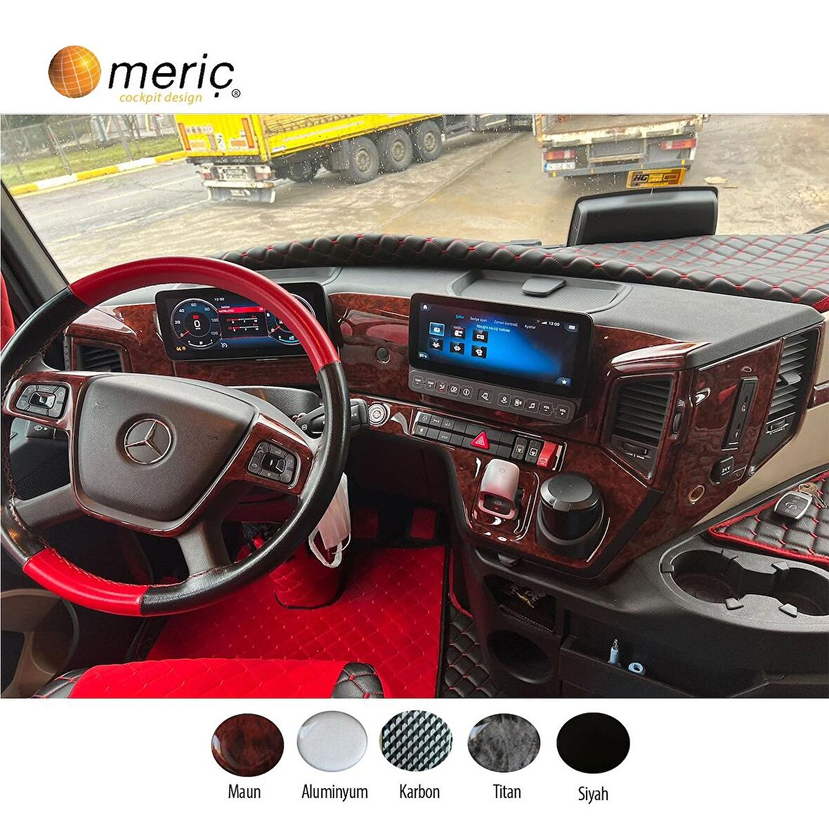 Meriç® Mercedes Actros Mp4 Ön Torpido Kaplama 32 Parça 2021-›
