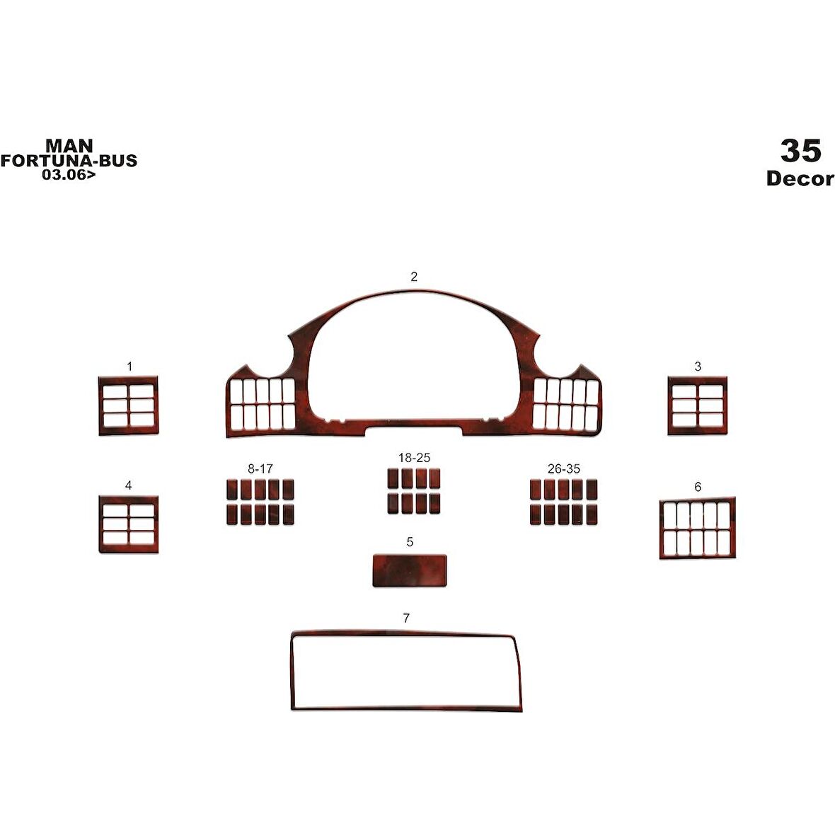 Meriç® Man Fortuna Ön Torpido Kaplama 35 Parça 2003-›