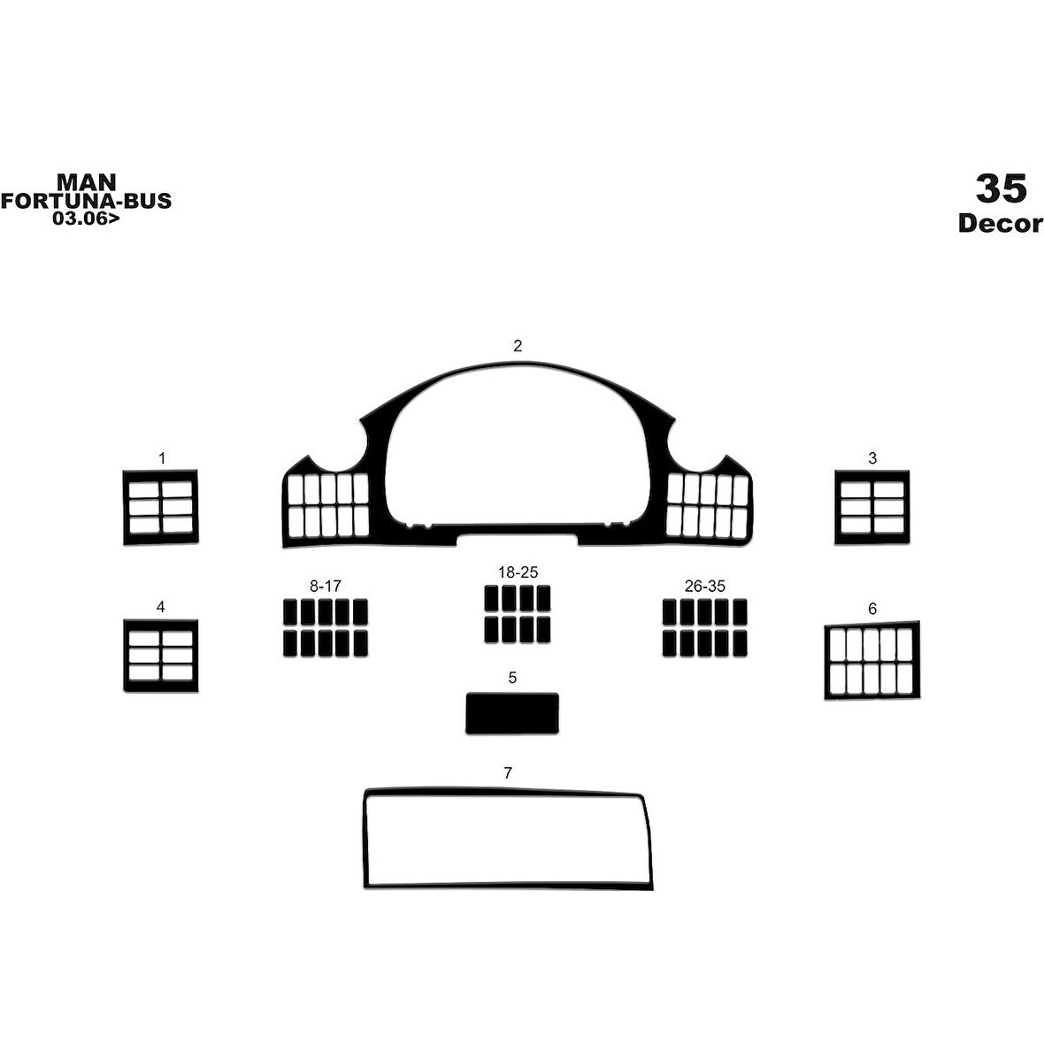 Meriç® Man Fortuna Ön Torpido Kaplama 35 Parça 2003-›