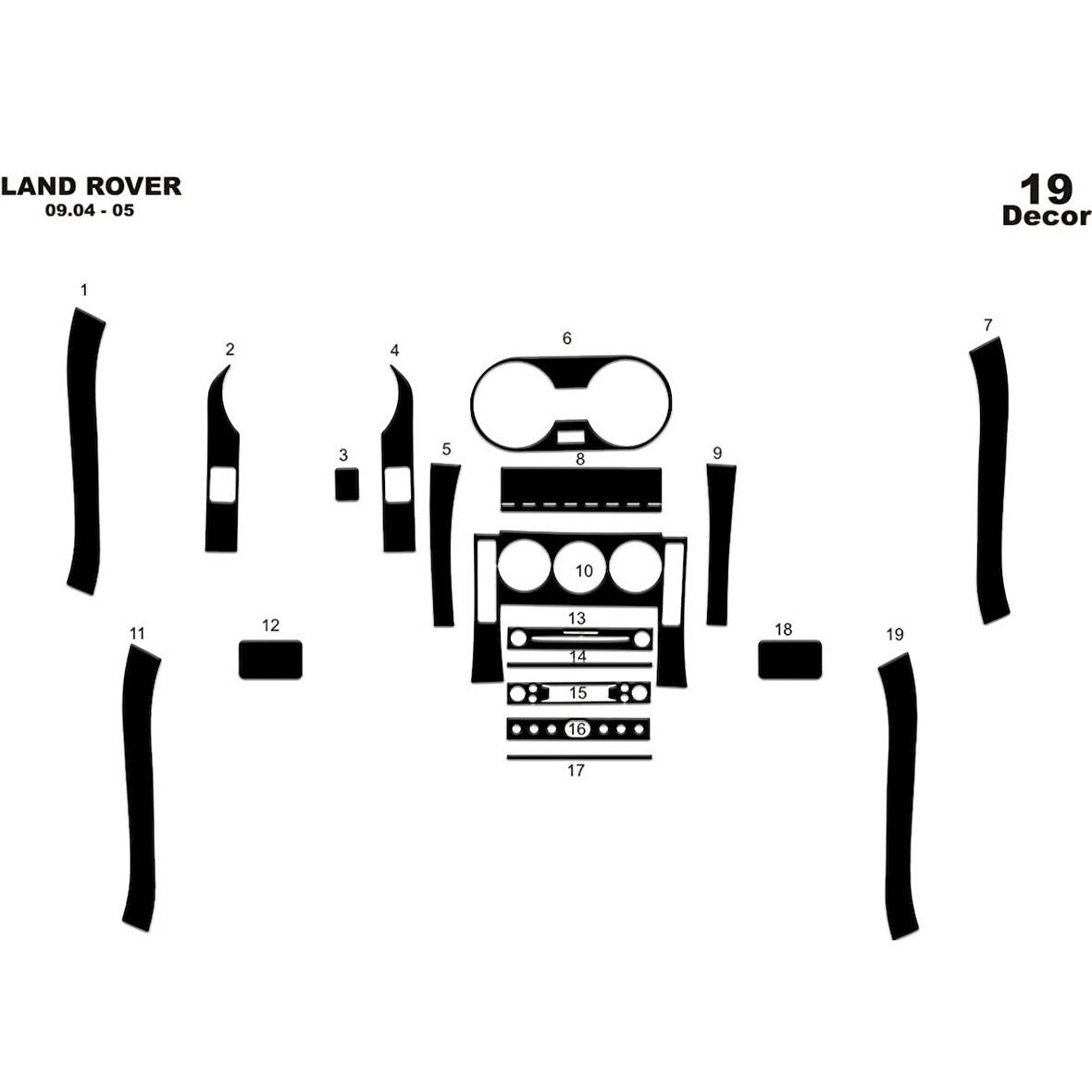 Meriç® Land Rover Freelander Ön Torpido Kaplama 19 Parça 2004-2006