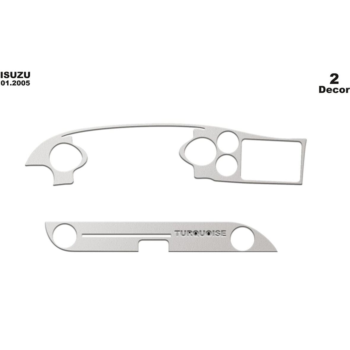 Meriç® Isuzu Turkuaz Ön Torpido Kaplama 2 Parça 2005-›