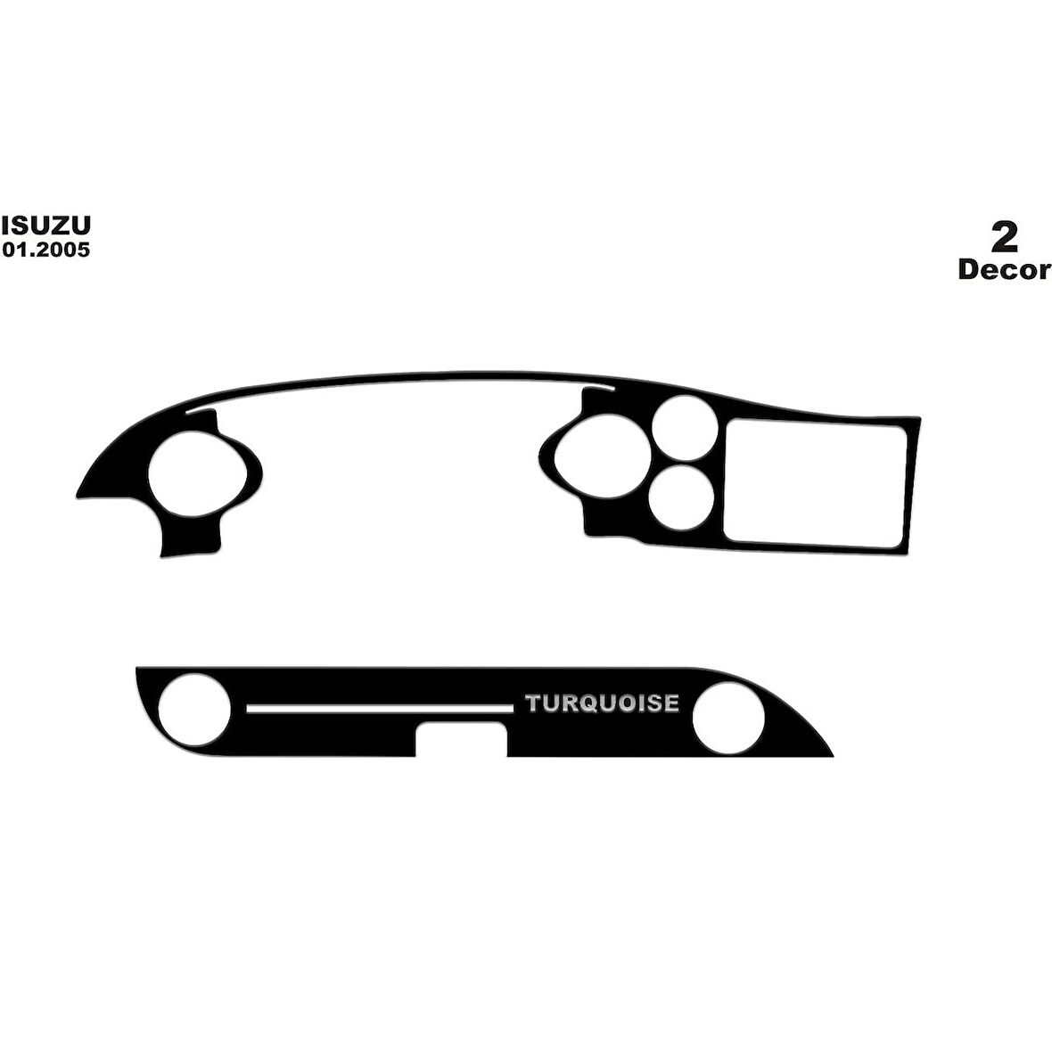 Meriç® Isuzu Turkuaz Ön Torpido Kaplama 2 Parça 2005-›