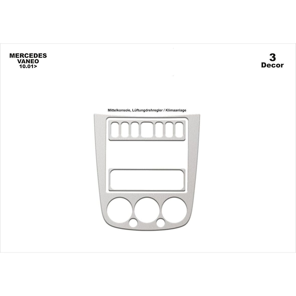 Meriç® Mercedes Vaneo Ön Torpido Kaplama 3 Parça 2001-2006