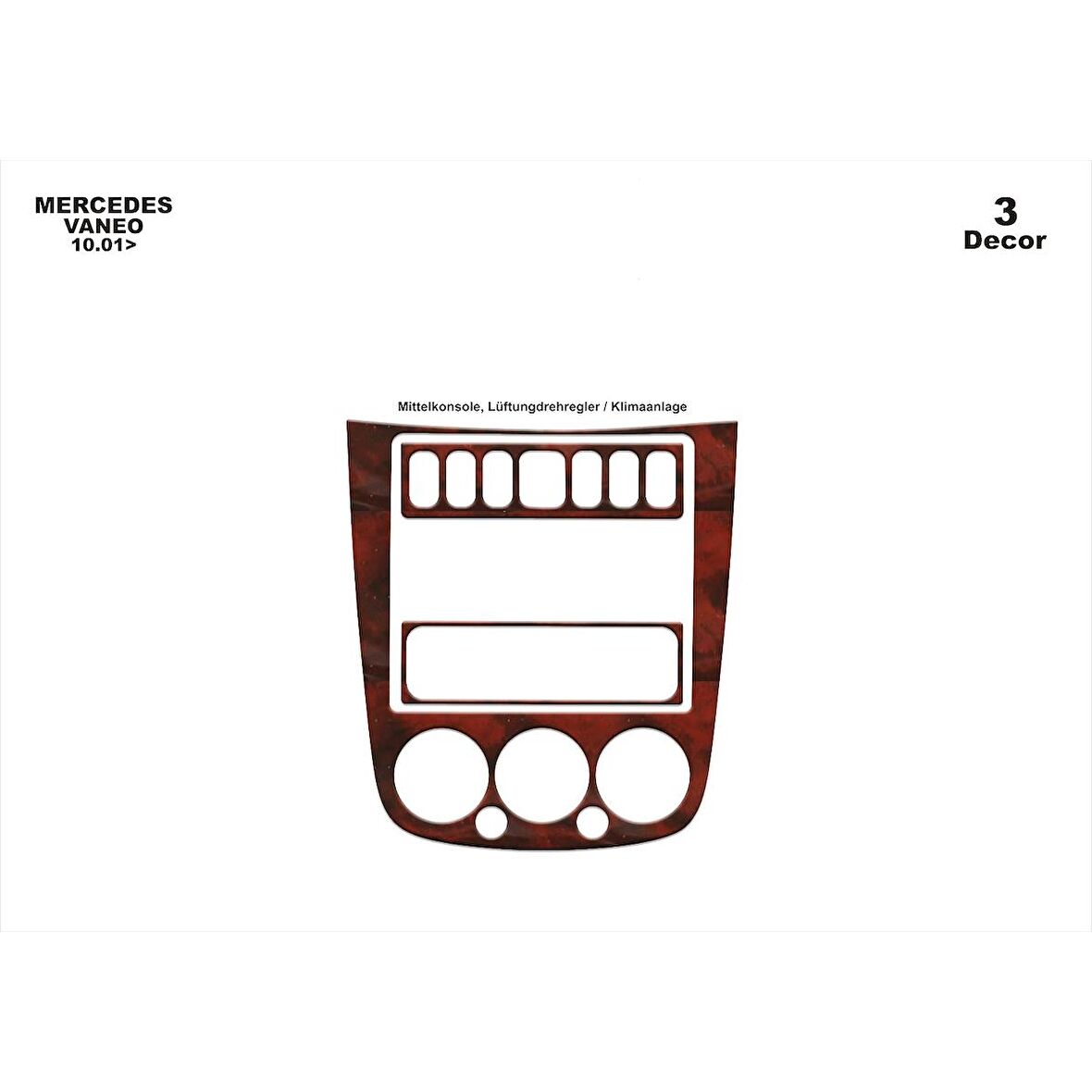 Meriç® Mercedes Vaneo Ön Torpido Kaplama 3 Parça 2001-2006