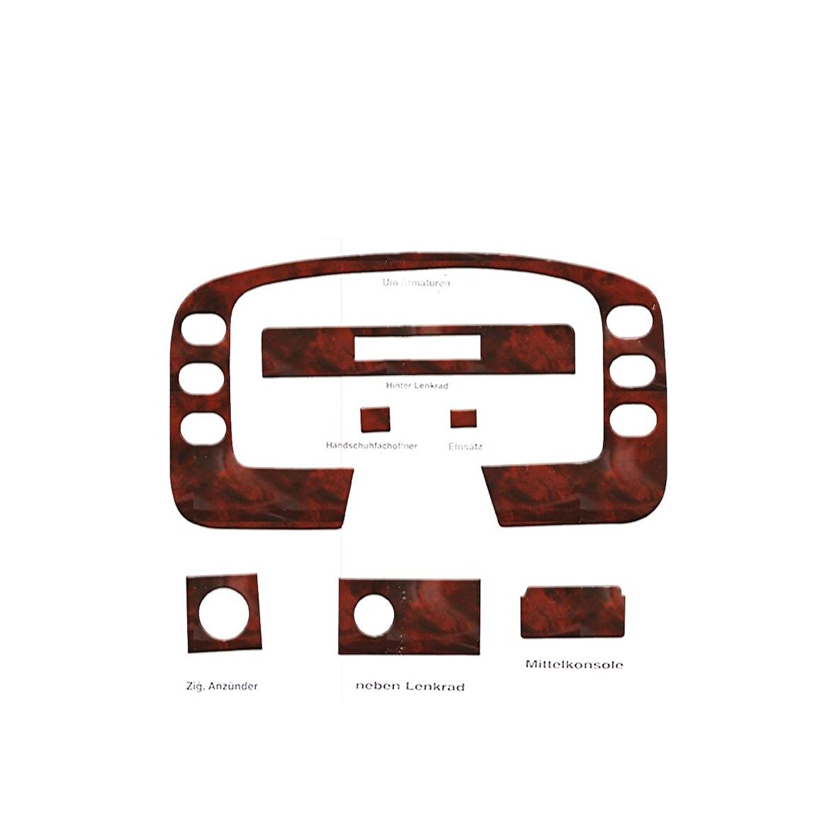 Meriç® Ford Transit Ön Torpido Kaplama 7 Parça 1995-1997