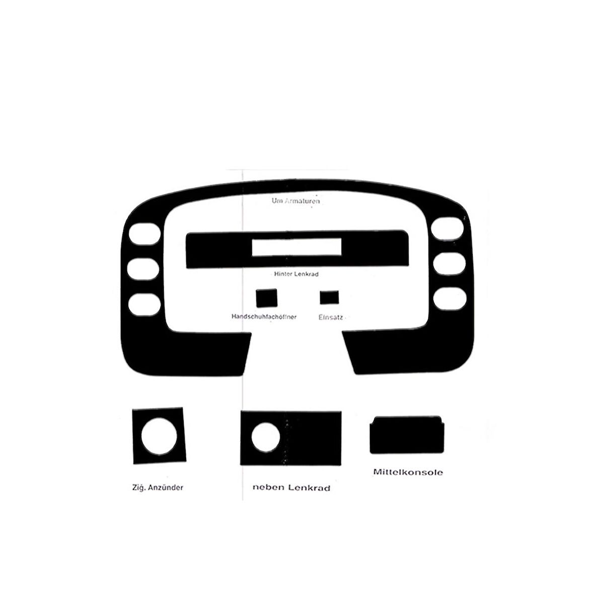Meriç® Ford Transit Ön Torpido Kaplama 7 Parça 1995-1997