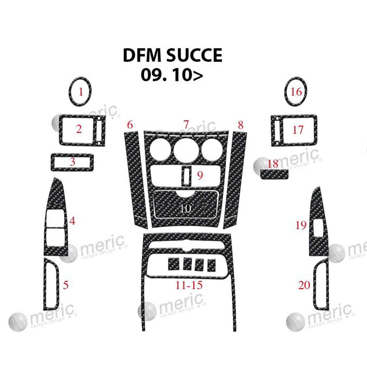 Meriç® Dfm Succe Ön Torpido Kaplama 20 Parça 2010-›