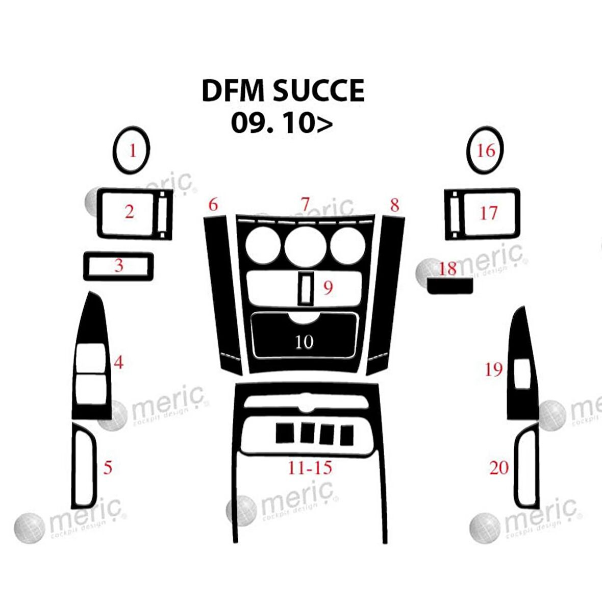 Meriç® Dfm Succe Ön Torpido Kaplama 20 Parça 2010-›