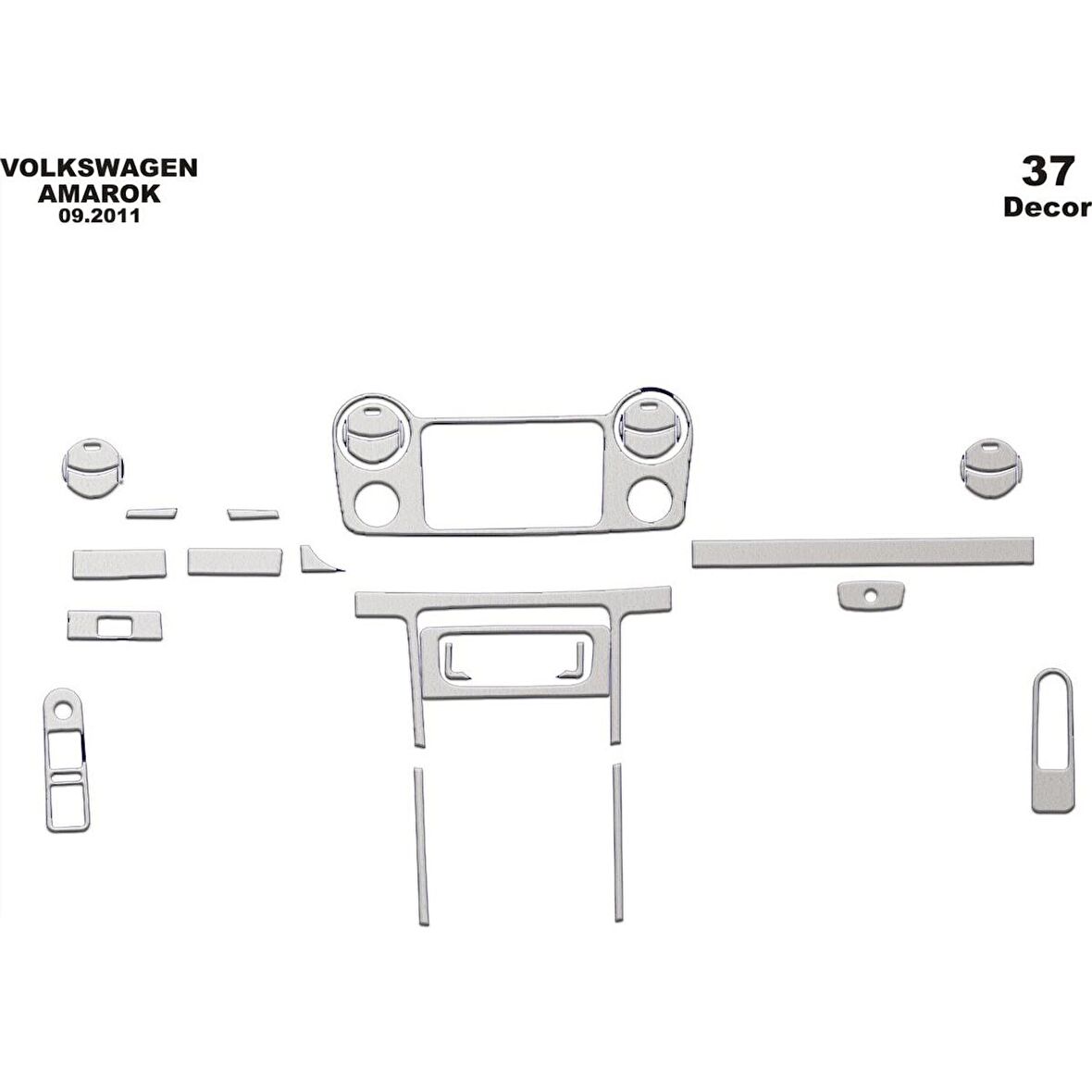 Meriç® Volkswagen Amarok Ön Torpido Kaplama 37 Parça 2011-›