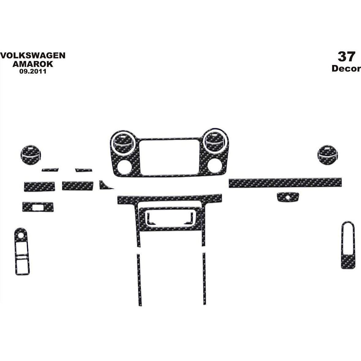 Meriç® Volkswagen Amarok Ön Torpido Kaplama 37 Parça 2011-›