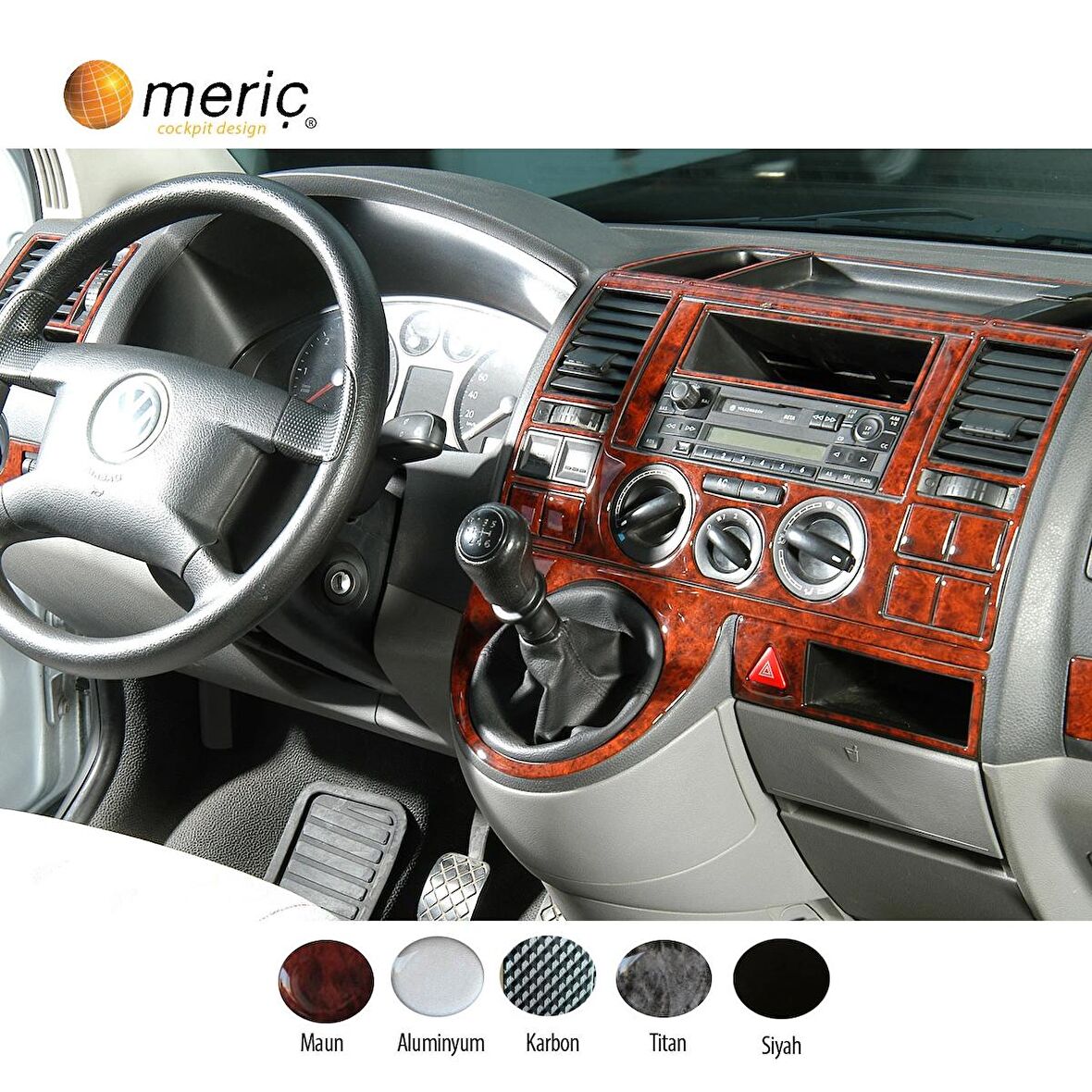 Meriç® VW Transporter T5 Ön Torpido Kaplama 29 Parça 2003-2009