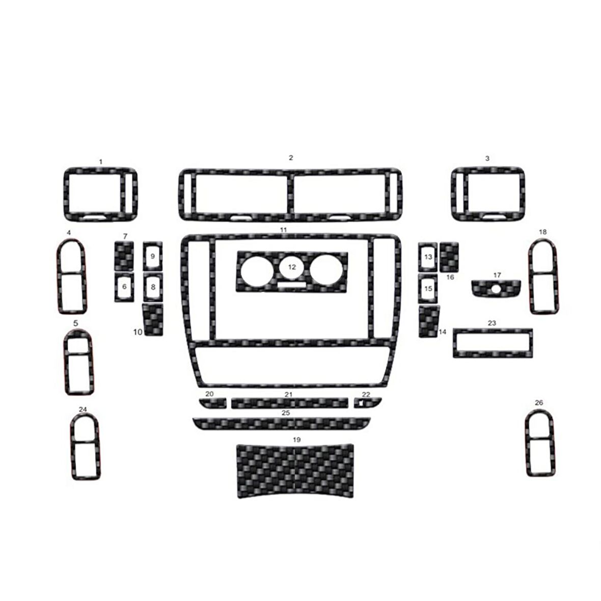 Meriç® Volkswagen Passat Ön Torpido Kaplama 26 Parça 1996-2004