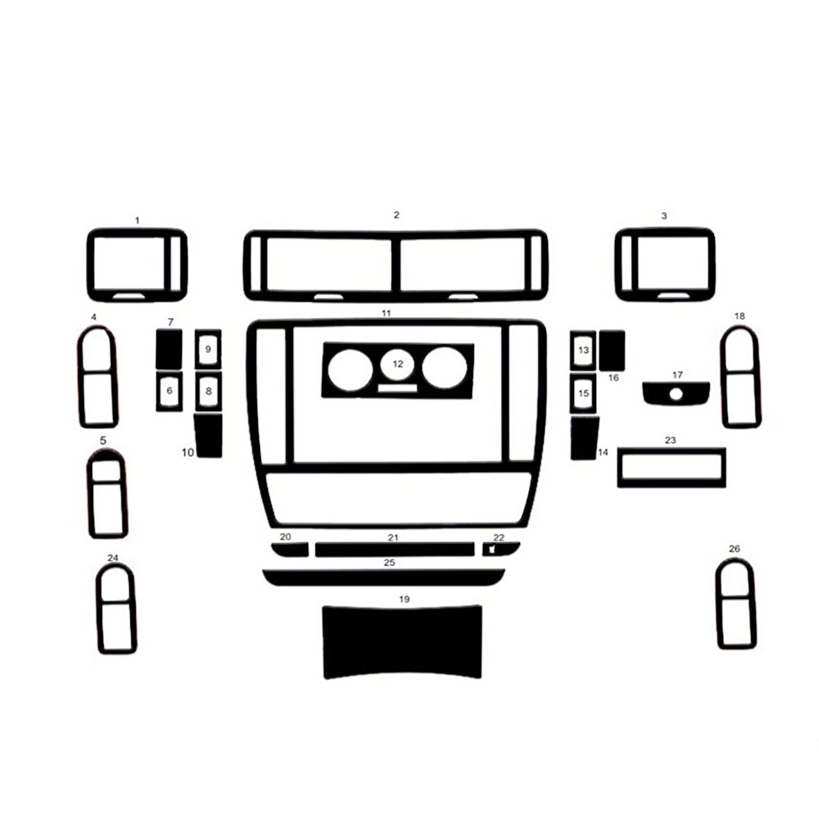 Meriç® Volkswagen Passat Ön Torpido Kaplama 26 Parça 1996-2004
