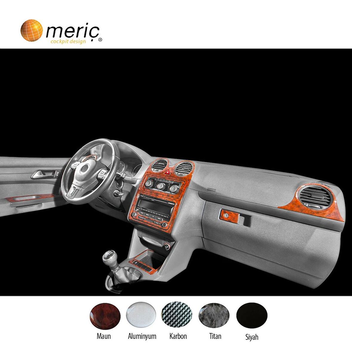 Meriç® Volkswagen Caddy Ön Torpido Kaplama 16 Parça 2010-2014