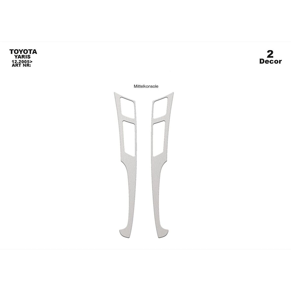 Meriç® Toyota Yaris Ön Torpido Kaplama 2 Parça 2005-2009