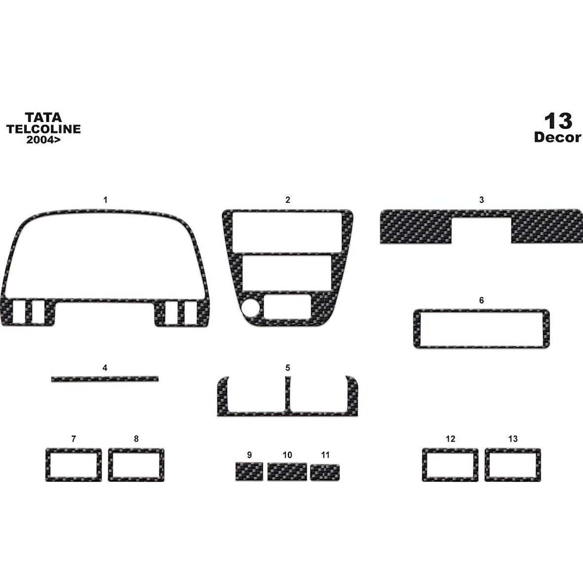 Meriç® Tata Telcoline 4x4 Ön Torpido Kaplama 13 Parça 2004-2009