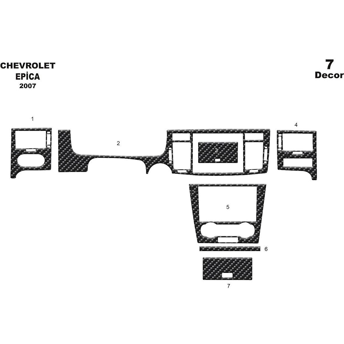 Meriç® Chevrolet Espero Ön Torpido Kaplama 11 Parça 1995-1998