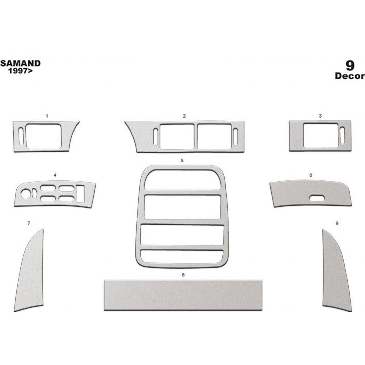 Meriç® Samand Ön Torpido Kaplama 9 Parça 1997-2000