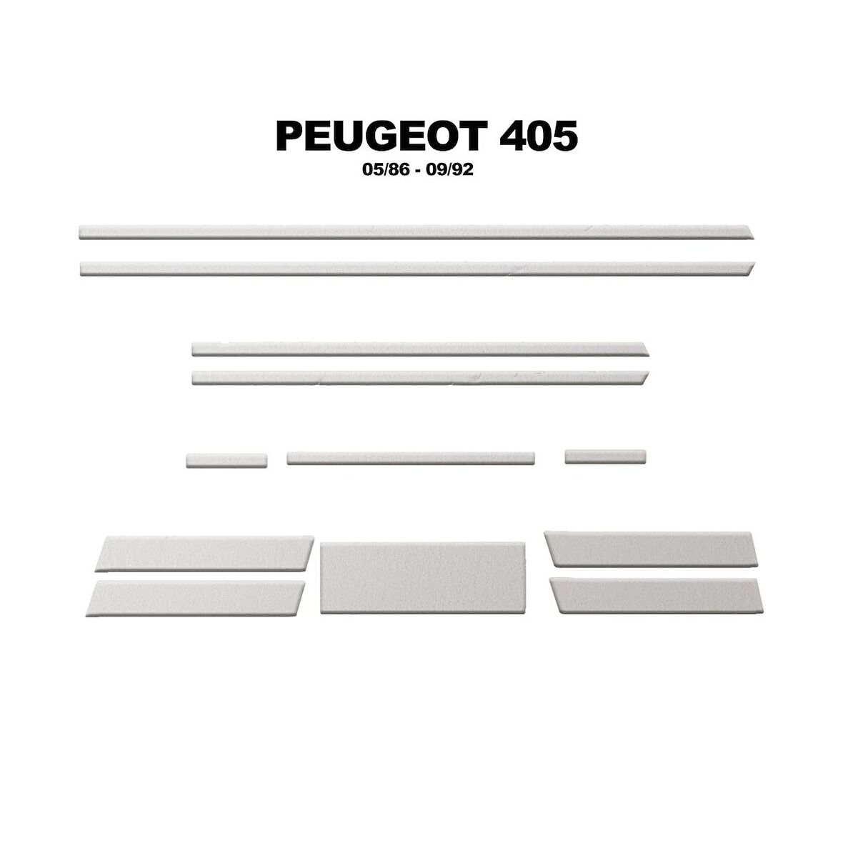 Meriç® Peugeot 405 Ön Torpido Kaplama 12 Parça 1986-1992