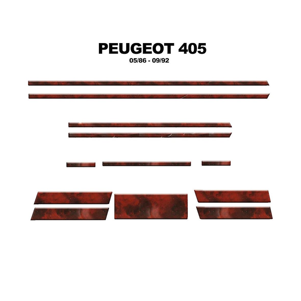 Meriç® Peugeot 405 Ön Torpido Kaplama 12 Parça 1986-1992