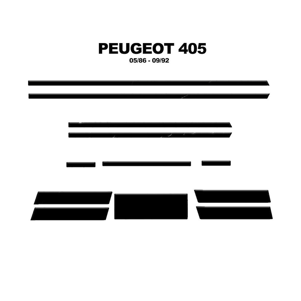 Meriç® Peugeot 405 Ön Torpido Kaplama 12 Parça 1986-1992