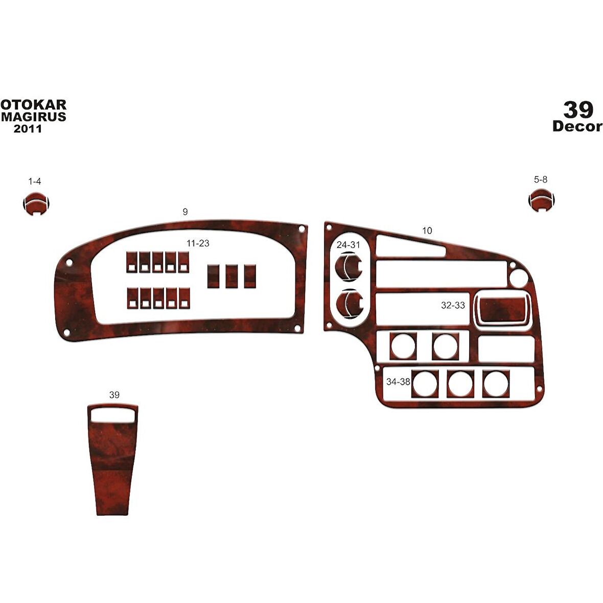 Meriç® Otokar Magirus Ön Torpido Kaplama 11 Parça 2002-2009
