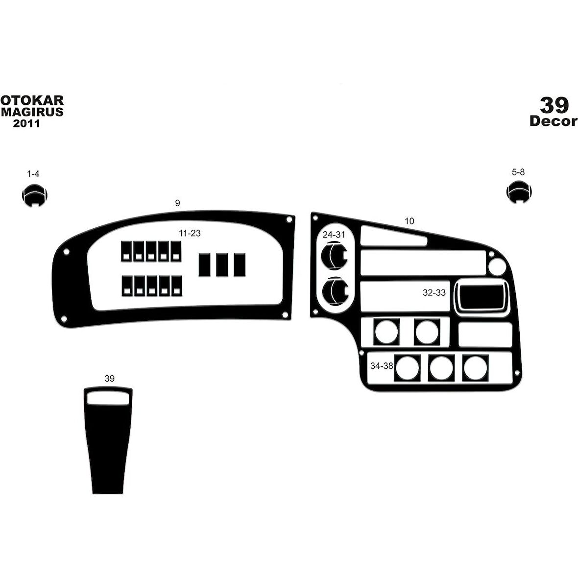 Meriç® Otokar Magirus Ön Torpido Kaplama 11 Parça 2002-2009