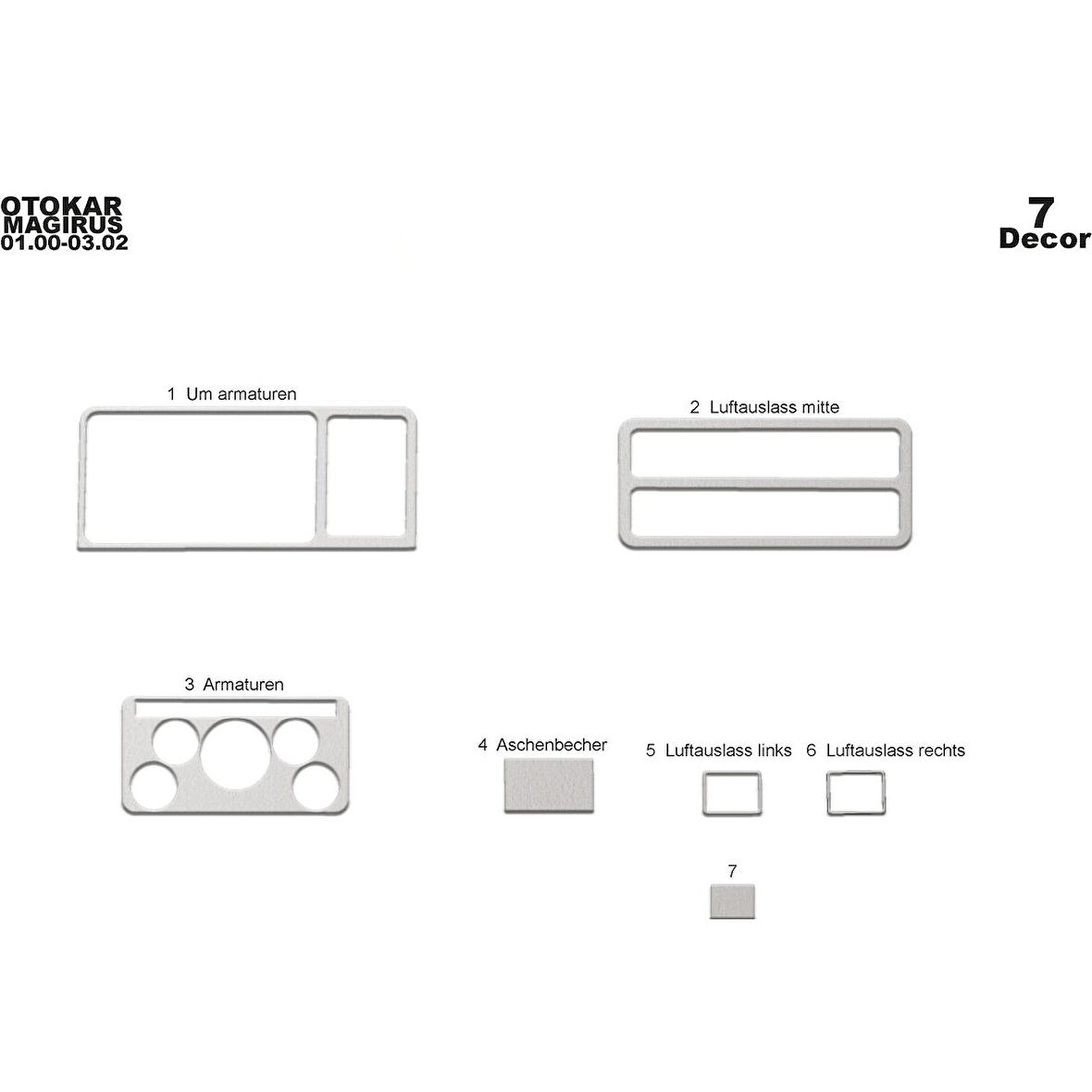 Meriç® Otokar Magirus Ön Torpido Kaplama 7 Parça 2000-2002