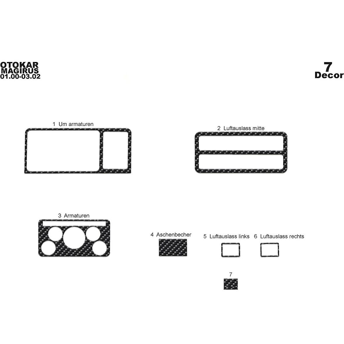 Meriç® Otokar Magirus Ön Torpido Kaplama 7 Parça 2000-2002