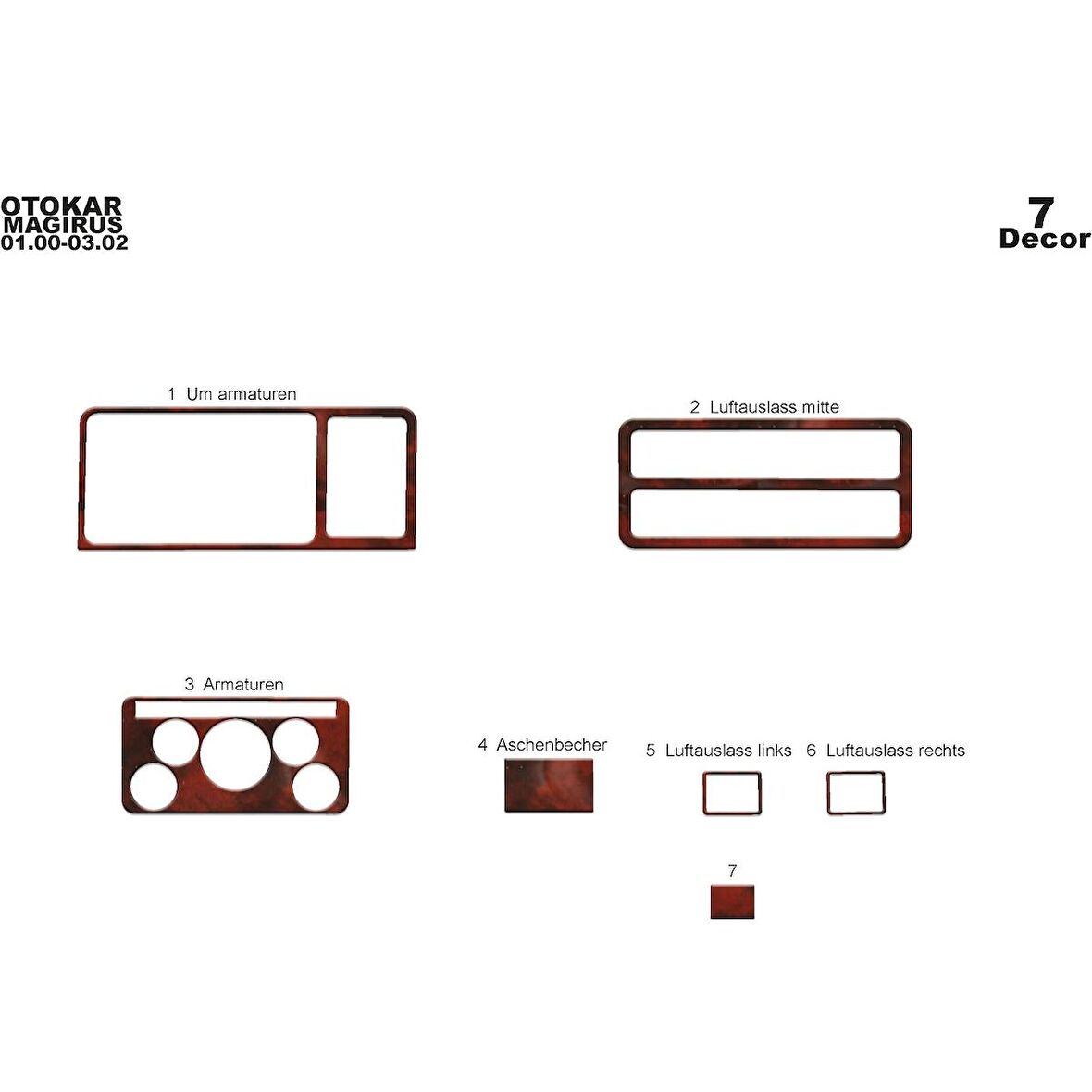 Meriç® Otokar Magirus Ön Torpido Kaplama 7 Parça 2000-2002