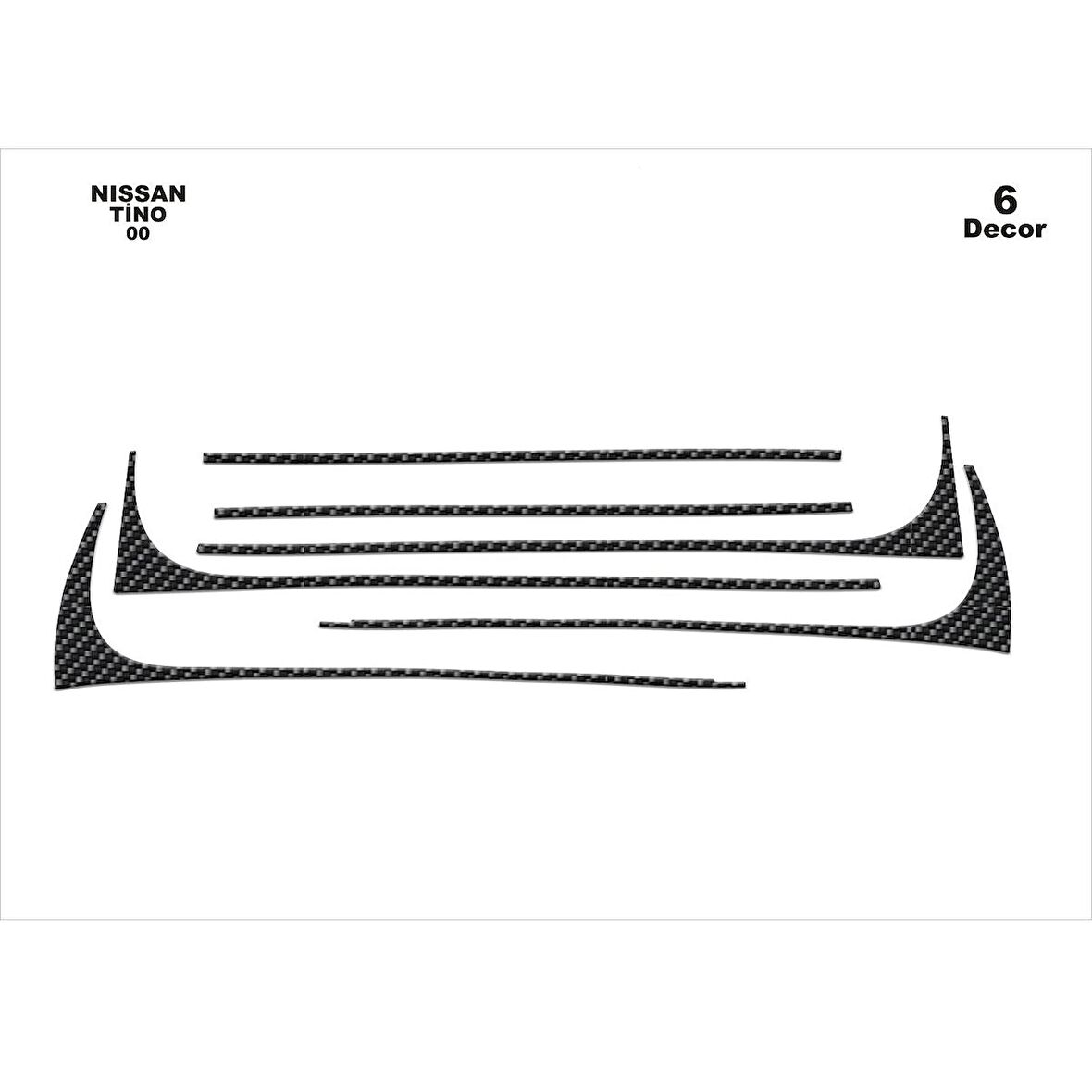 Meriç® Nissan Tino Ön Torpido Kaplama 6 Parça 2000-2008