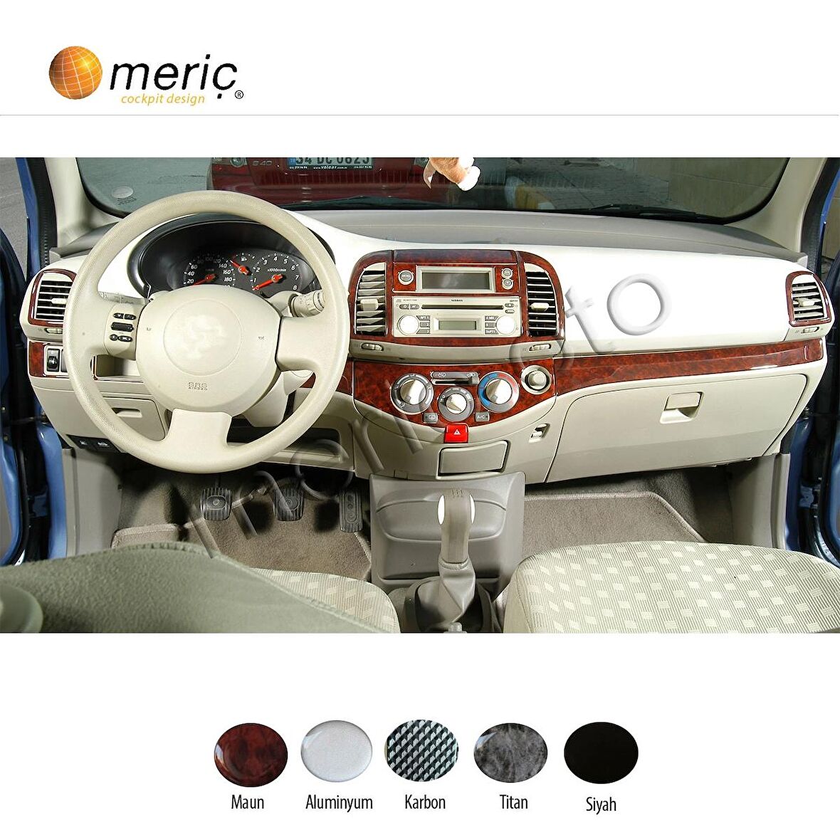 Meriç® Nissan Micra Ön Torpido Kaplama 11 Parça 2004-2009