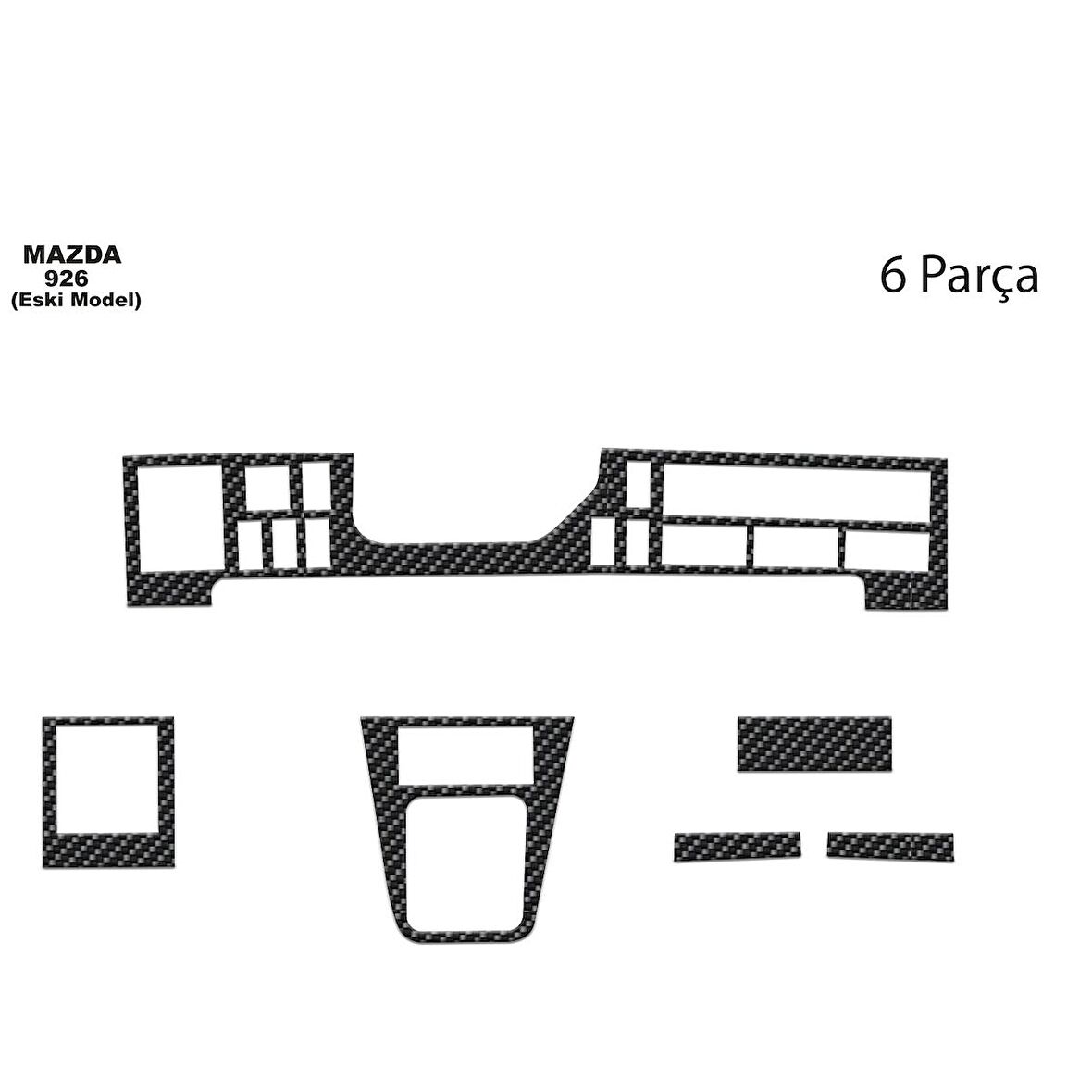 Meriç® Mazda 926 Ön Torpido Kaplama 6 Parça 1994-1999