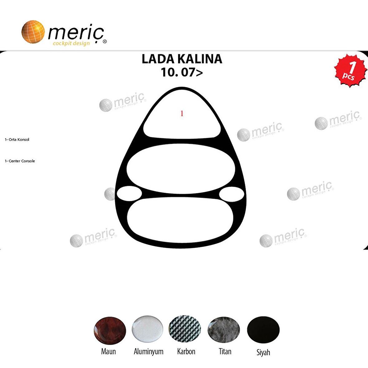 Meriç® Lada Kalina Ön Torpido Kaplama 1 Parça 2007-›